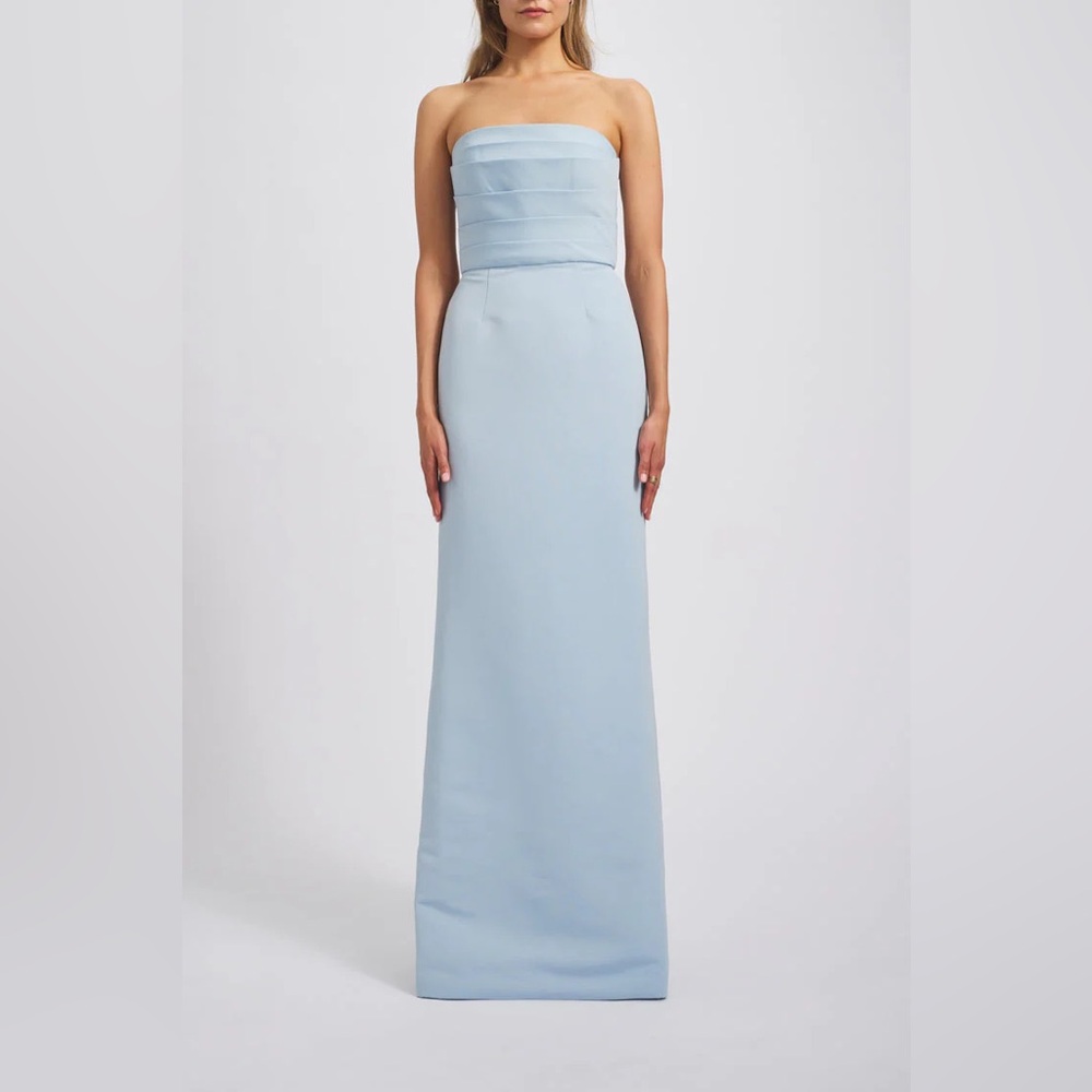 Amsale Strapless Wedding Dress Blue